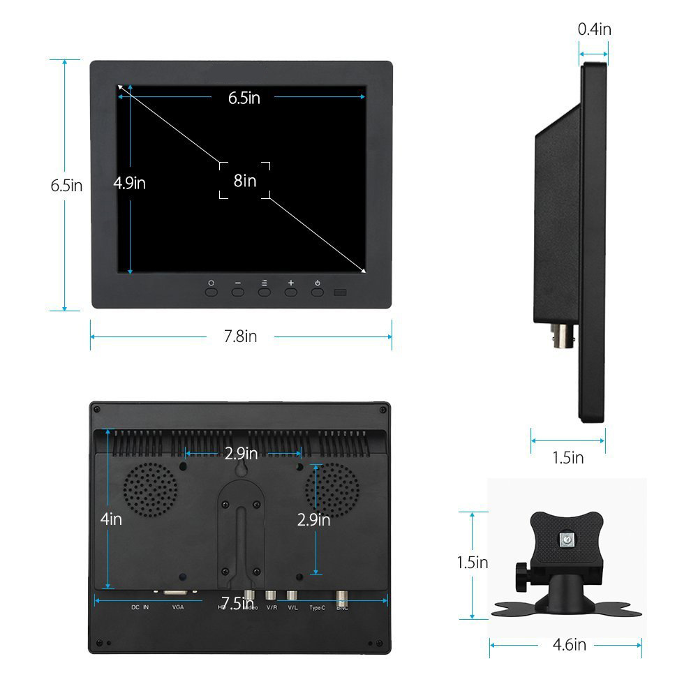 8 inch display